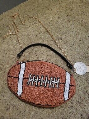 Studio 12 Viral Beaded Football Crossbody Bag | NWT | Game Day Glam Handcrafted